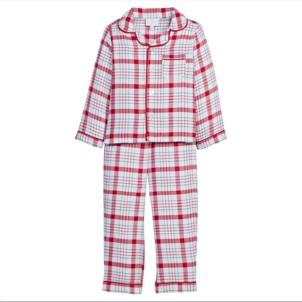 Little English Kids Red Plaid Pajamas